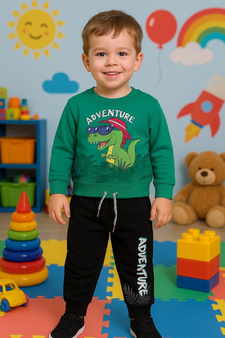 Kids Full sleeves Adventure print tracksuit (3months-to-4years)