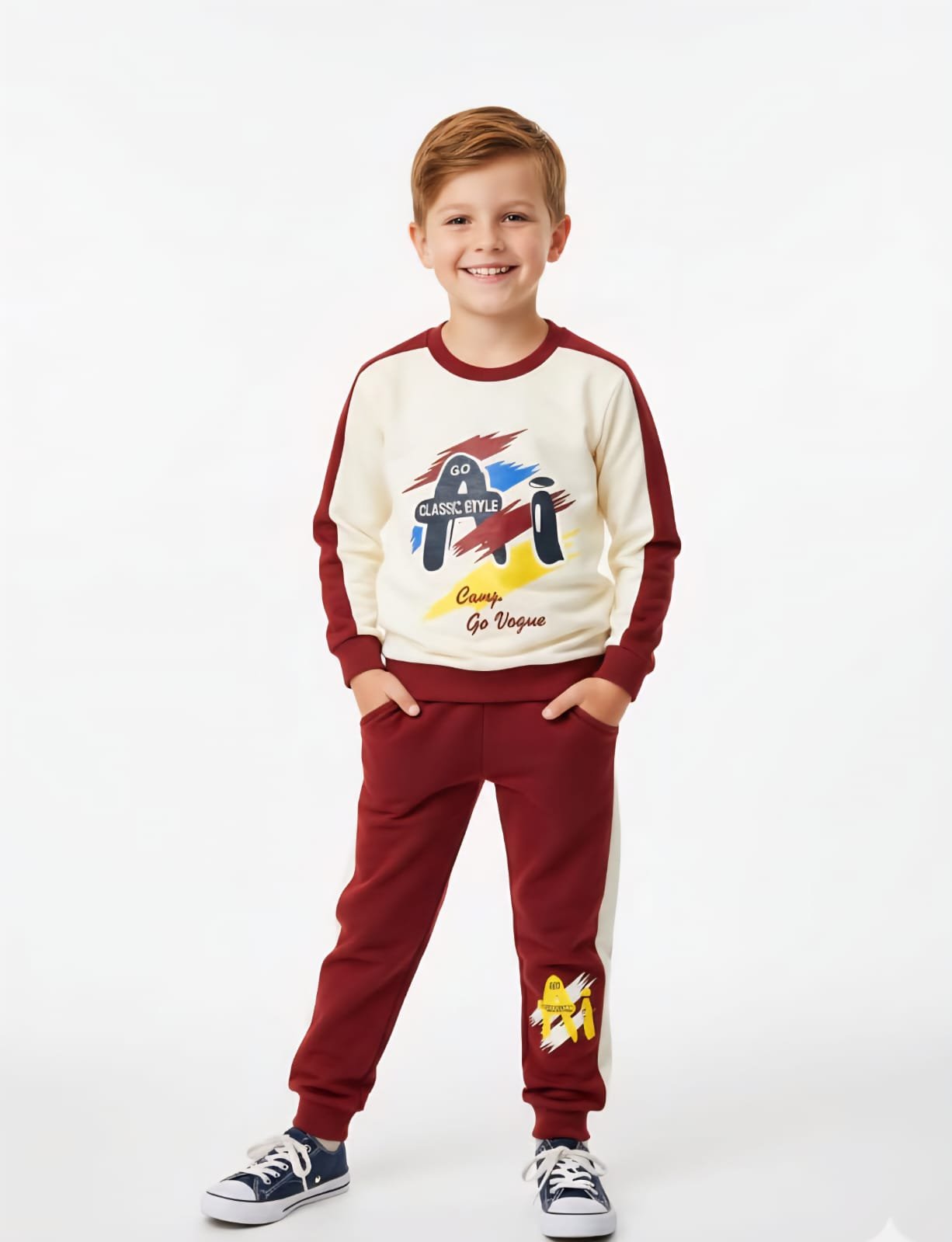 Boys printed tracksuit (5-to-8years)