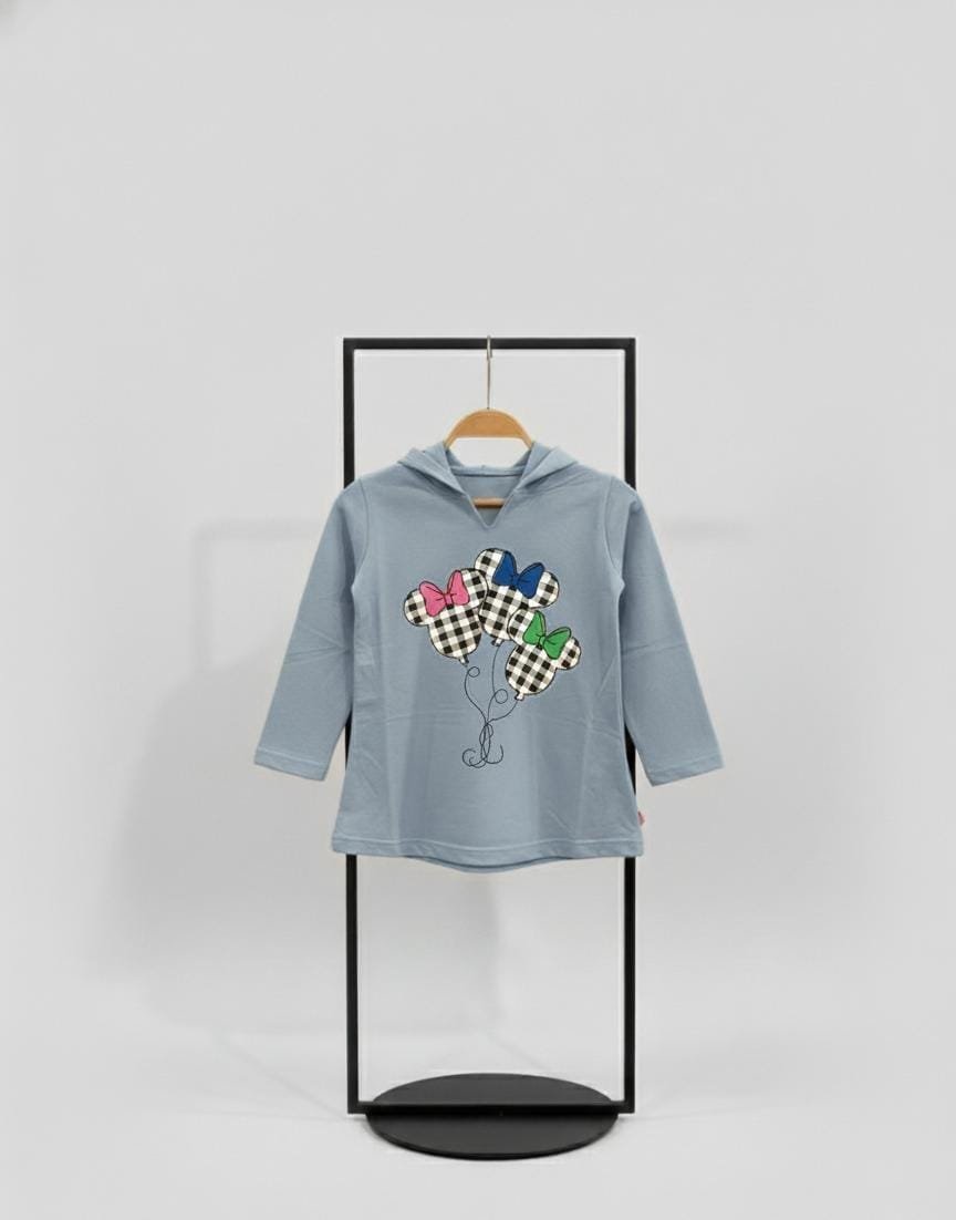 Printed hooded shirt for Girls