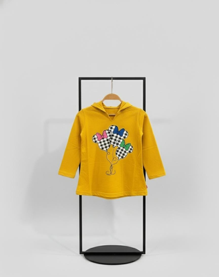 Printed hooded shirt for Girls - Image 2