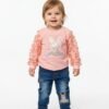 Girls velvet top and pant dress