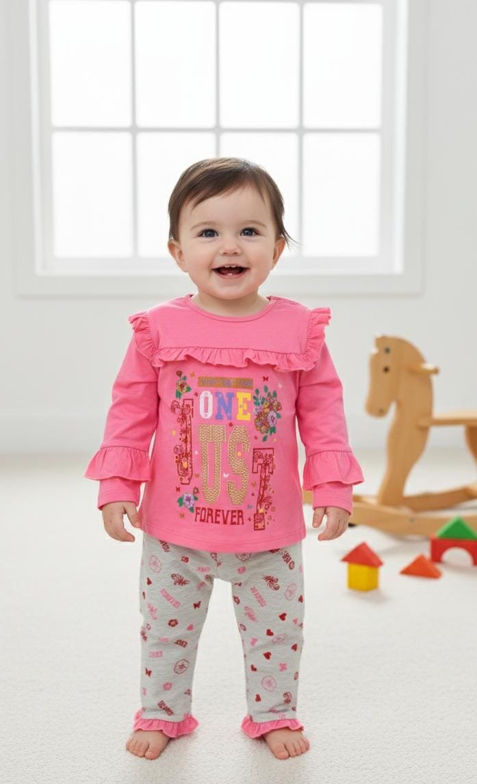 2pc frill layered dress for girls