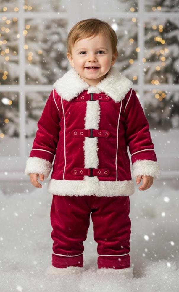 Stylish velvet dress for girls - Image 2