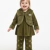 Velvet flurry upper dress with embroidered trouser (1-to-4 years)