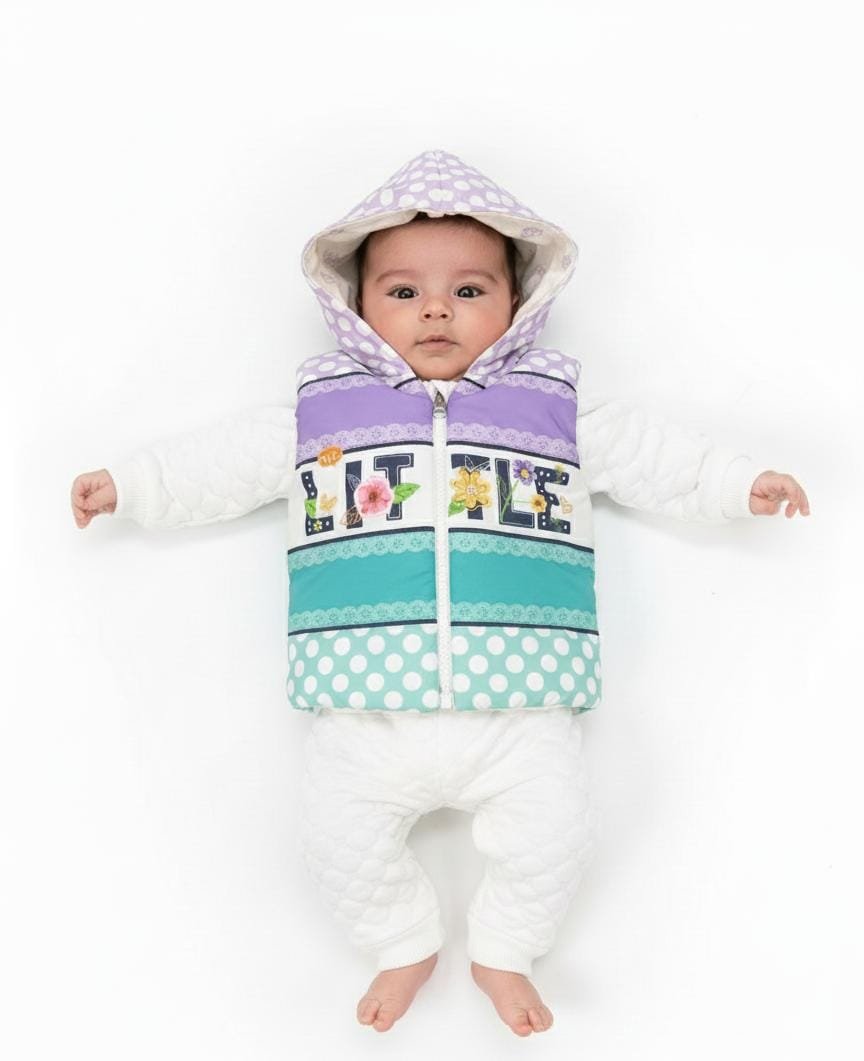 3-pc girls winter dress with puffer jacket (0-to-3 months) - Image 4